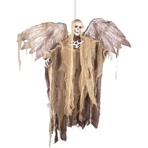 PTIT CLOWN 1 Ange déchu squelette à suspendre animé, sonore et lumineux 70 x 130cm REF/23025 Décoration HalloweenVendu parrakuten