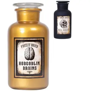 RueDeLaFete FLACON APOTHICAIRE BOUCHON VERRE 500ML NOIR OU OR pas cher