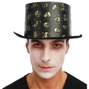 Comparateur de prix : Non communiqué chapeau haut-de-forme crânes or steampunk adulte - générique 23610