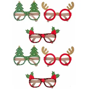 Comparateur de prix : PTIT Clown re23655 Lot de 6 Lunettes cartonnées Noël