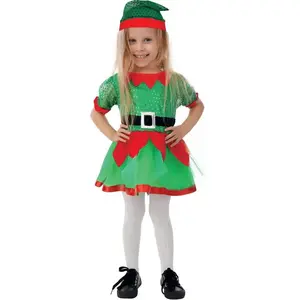 Déguisement enfant lutin fille, 104 cm 3/4 ans FETE-23650 pas cher