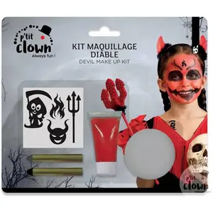 RueDeLaFete Kit Maquillage avec stickers - Diable