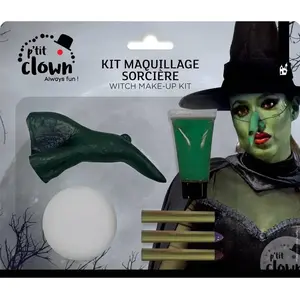 Kit maquillage de sorcière avec nez