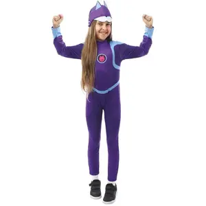 RueDeLaFete Déguisement enfant Petronix™ Emma violet taille 4/6 ans pas cher