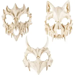 Masque Squelette Animaux Adulte Modèle Aléatoire Accessoires Halloween pas cher