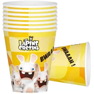 Comparateur de prix : Lot de 8 gobelets Lapins Crétins