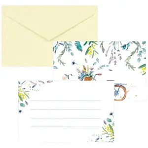 Comparateur de prix : Lot de 8 cartons d'invitation avec enveloppe champêtre
