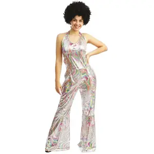 Déguisement adulte combinaison disco hologramme taille S/M FETE-23358 pas cher
