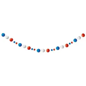 Comparateur de prix : Guirlande disques métallisés France bleu, blanc, rouge 5m