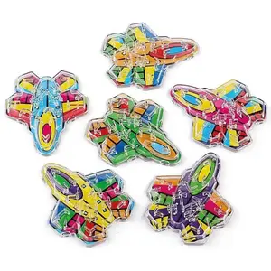 RueDeLaFete Lot de 6 mini jouets labyrinthe à billes avion pas cher