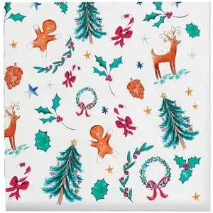 P'TIT Clown re23432 - Lot de 8 serviettes déco de Noël pas cher