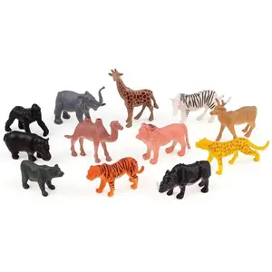 RueDeLaFete Lot de 4 mini animaux zoo pas cher