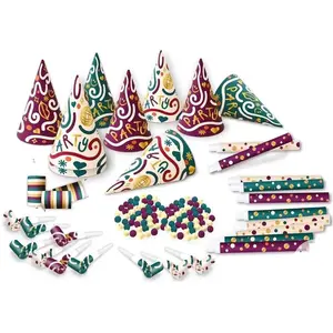 P'TIT Clown re23444 - Kit cotillons coloré pour 10 personnes