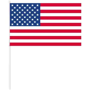 Comparateur de prix : Drapeau pavillon USA avec manche 30x40 cm
