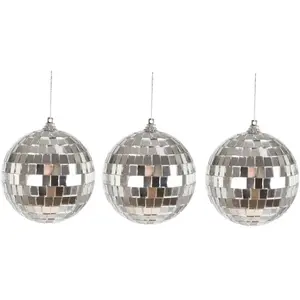 Comparateur de prix : P'TIT Clown re23458, Lot de 3 boules à facettes disco 8 cm à suspendre