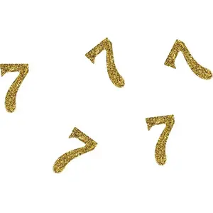Comparateur de prix : Lot de 50 confettis pailletés Chiffre 7 Or