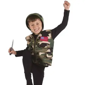 RueDeLaFete Set militaire Enfant - taille unique pas cher