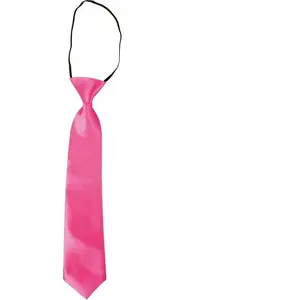 Cravate avec élastique, rose fluo FETE-21162