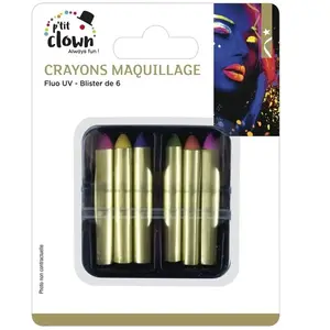 Comparateur de prix : Set de 6 Crayons de maquillage fluo