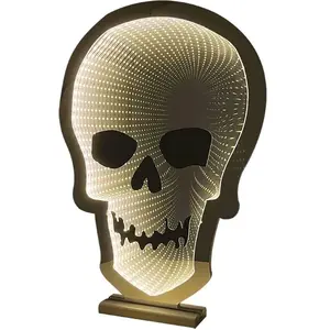 Comparateur de prix : P'TIT Clown re22289 - Tête de mort déco de table led 60 cm