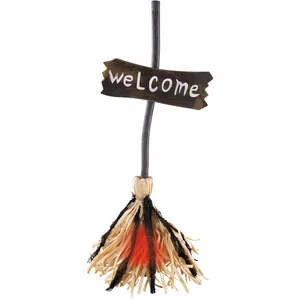 PTIT CLOWN 1 Balai dansant de sorcière de 65cm REF/22265 (décoration d'Halloween animé, sonore et lumineux)Vendu parcdiscount