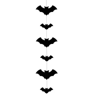 Comparateur de prix : P'tit Clown - Guirlande Halloween en Papier Verticale - 120 cm - Idéale pour Décoration de Porte, Fenêtre ou Mur (Chauve-Souris)