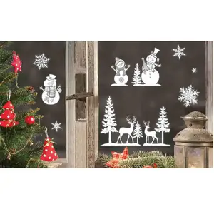 Comparateur de prix : RueDeLaFete Stickers de Noël blancs Bonhomme de neige ou Renne FETE-22882