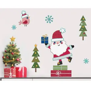 Comparateur de prix : RueDeLaFete Stickers de Noël colorés Bonhomme de neige ou Père Noël FETE-22883
