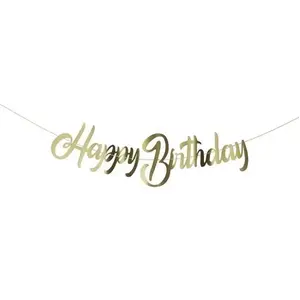 RueDeLaFete P'TIT Clown re22599 - Guirlande Happy Birthday Or pas cher