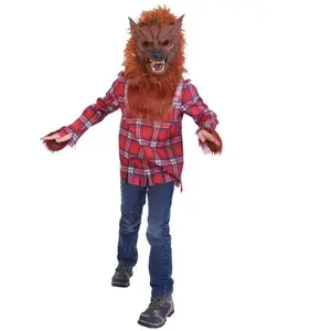 Comparateur de prix : déguisement loup-garou lycanthrope féroce enfant - 7/9 ans - rouge - ptitclown 22098