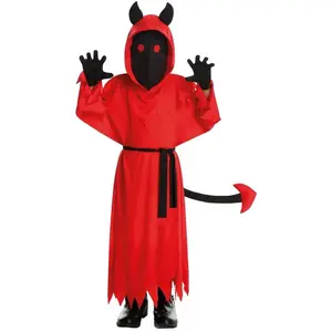Motomo Déguisement diable masqué - rouge - Enfant - 5/6 ans 22065PC pas cher