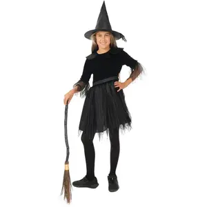 Non communiqué déguisement sorcière noire fille - 7/9 ans - noir - ptitclown 22012 pas cher