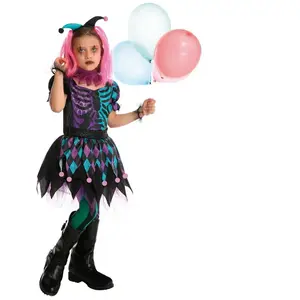 Déguisement clown squelette - Fille - 10/12 ans 22019PC pas cher