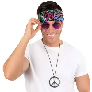 Comparateur de prix : Set hippie bandeau, collier et lunettes