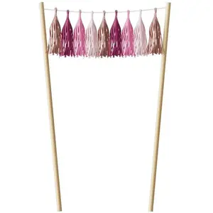 Comparateur de prix : Décoration de déco gâteau pompons Rose