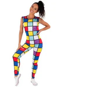 PTIT CLOWN - Déguisement Combinaison Fluo Adulte pas cher