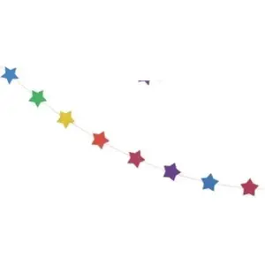 Comparateur de prix : RueDeLaFete Guirlande mini étoiles pailletées Multicolore FETE-22642