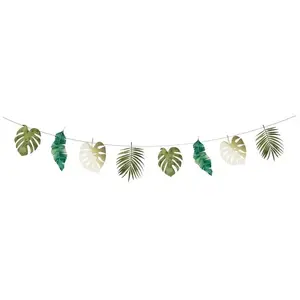 Comparateur de prix : Guirlande de feuilles tropicales