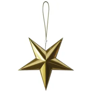 Comparateur de prix : Lot de 3 étoiles 3D 30 cm Or à suspendre