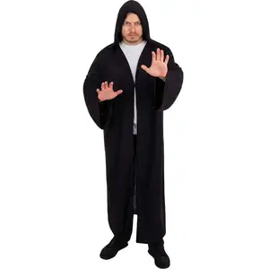 Comparateur de prix : Cape noire de sorcier à capuche adulte taille S/M