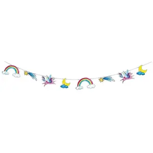 P'TIT Clown re22495 - Guirlande anniversaire Licornes pas cher