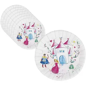 RueDeLaFete P'TIT Clown re22473 - Lot de 8 assiettes anniversaire Princesses pas cher