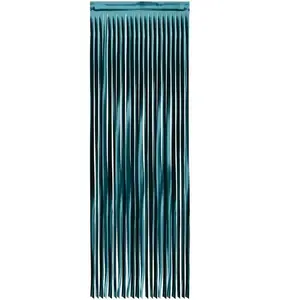Comparateur de prix : Rideau Lamé bleu pétrole mat