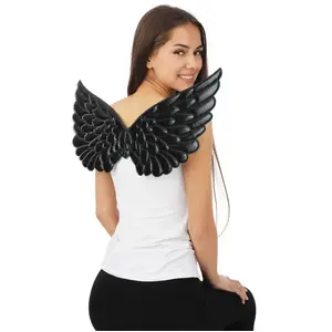 RueDeLaFete Ailes d’Ange Noires 62 cm Accessoires Déguisement Ange ou Démon pas cher