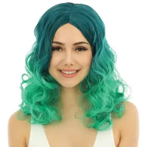 Comparateur de prix : Perruque manga longue bouclée luxe Vert
