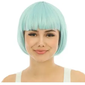 RueDeLaFete Perruque Cabaret luxe bleu clair pas cher