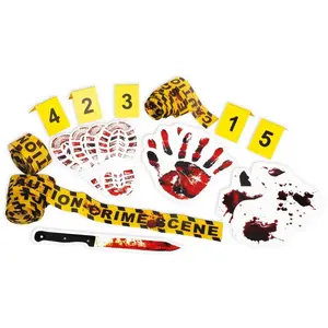 P'tit Clown - 24058 - Accessoires scène de Crime - Lot de 33pcs pas cher