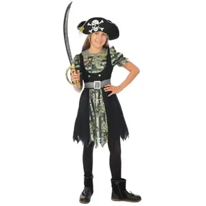 RueDeLaFete Déguisement pirate zombie - Fille - 5/6 ans 24136PC pas cher