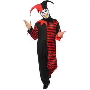 RueDeLaFete Déguisement arlequin - rouge, noir - Homme - S/M 24744PC pas cher