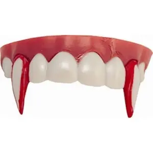 Motomo Dentier vampire - Marque - Canines réalistes - Rouge et blanc - Adulte pas cher